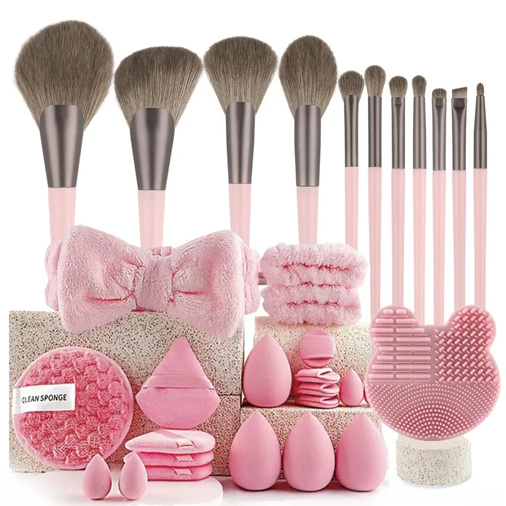 Professional Makeup Brush Set – Multiple Piece Counts & Colors