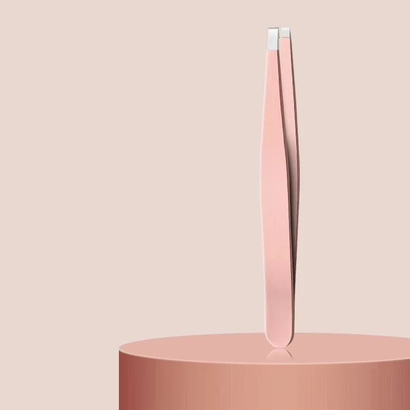 Stainless Steel Eyebrow Tweezer | Slant Tip · Flat Tip | Eyelash Application · Ingrown Hair Removal | Braviixx