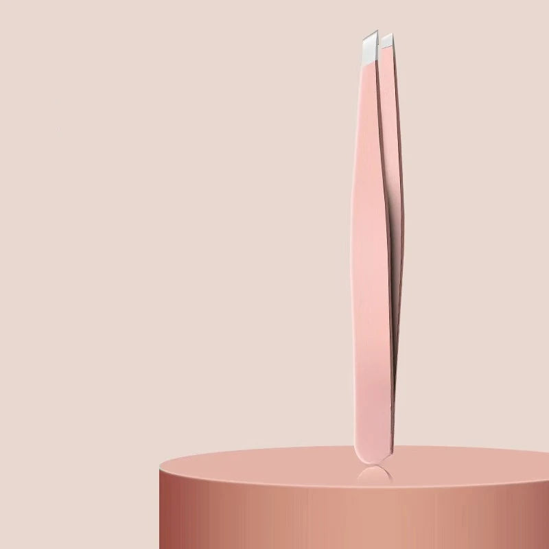 Stainless Steel Eyebrow Tweezer | Slant Tip · Flat Tip | Eyelash Application · Ingrown Hair Removal | Braviixx