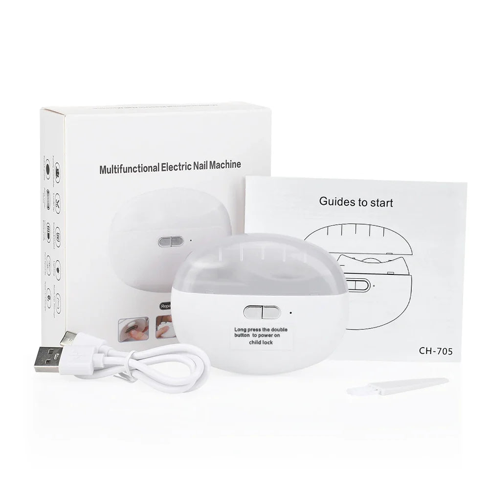 Rechargeable Electric Nail Clipper with LED Light