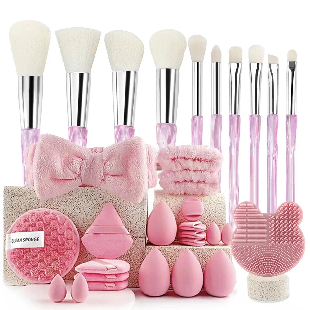 Professional Makeup Brush Set – Multiple Piece Counts & Colors