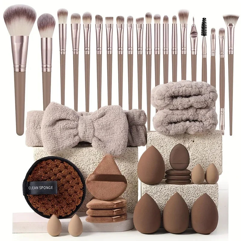 Professional Makeup Brush Set – Multiple Piece Counts & Colors
