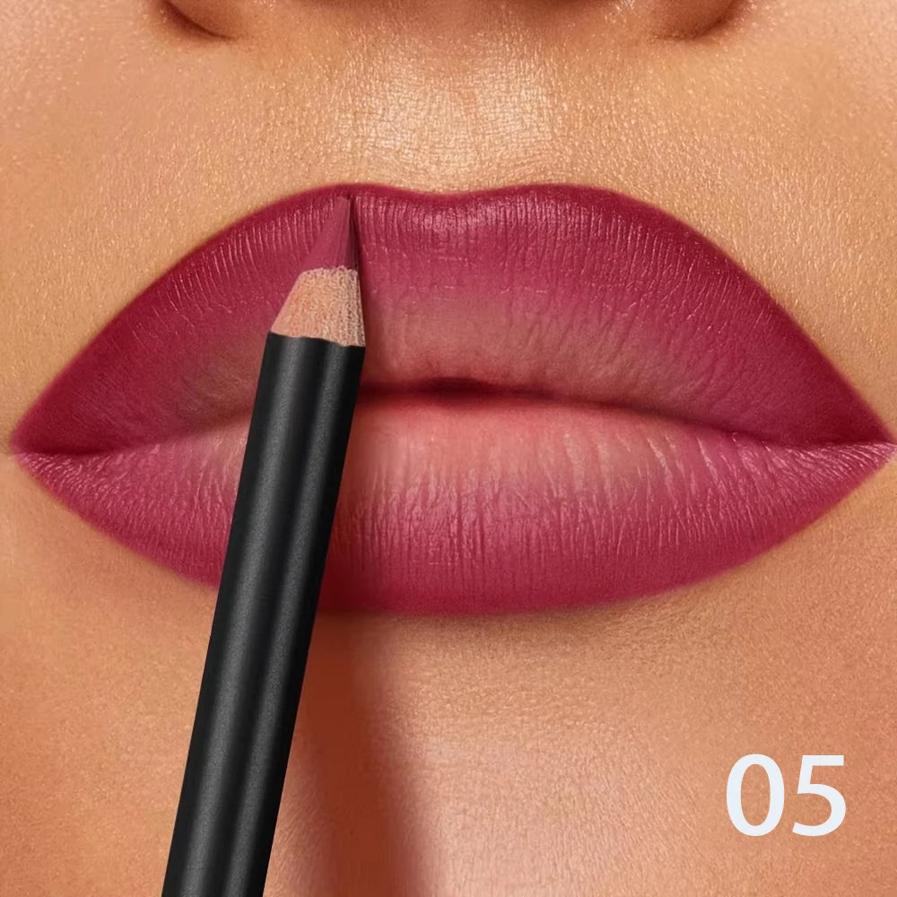 Waterproof Matte Lip Liner Set — 6 Long-Wear Shades
