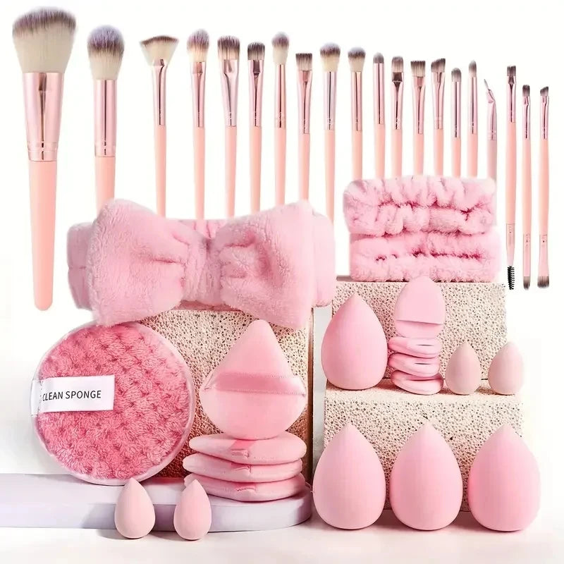 Professional Makeup Brush Set – Multiple Piece Counts & Colors
