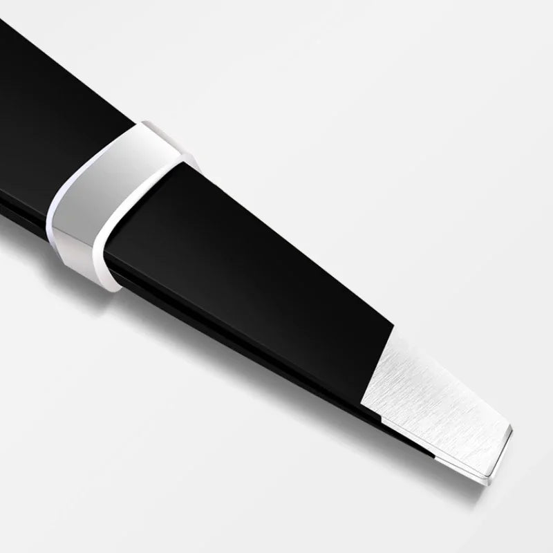 Stainless Steel Eyebrow Tweezer | Slant Tip · Flat Tip | Eyelash Application · Ingrown Hair Removal | Braviixx