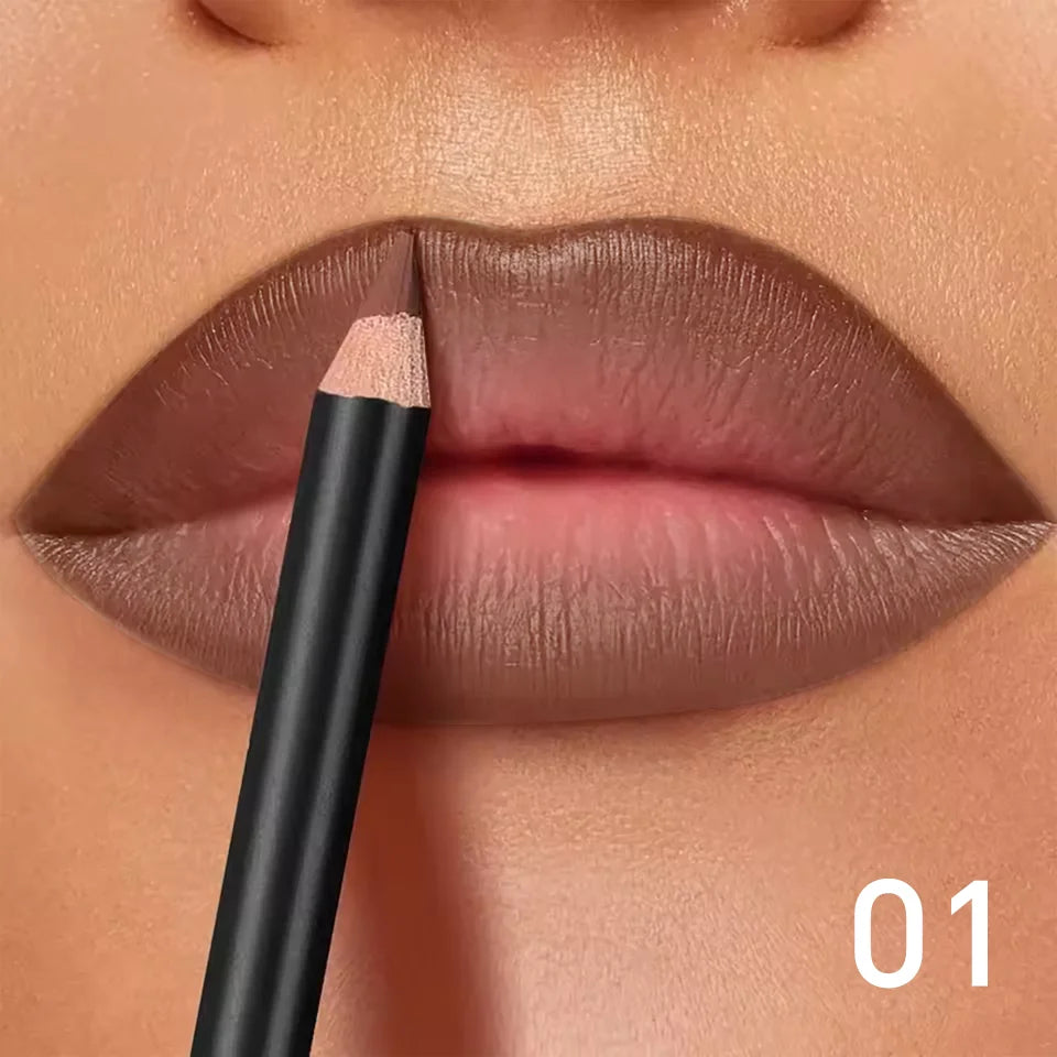 Waterproof Matte Lip Liner Set — 6 Long-Wear Shades