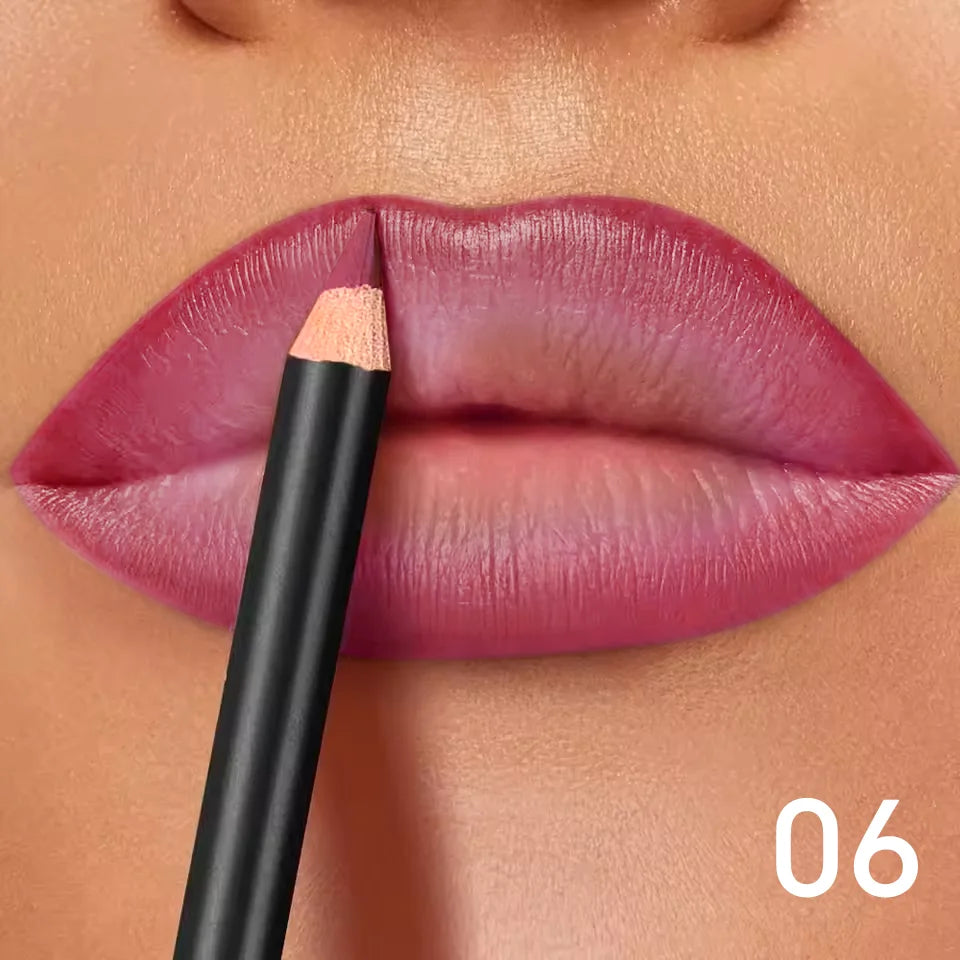 Waterproof Matte Lip Liner Set — 6 Long-Wear Shades