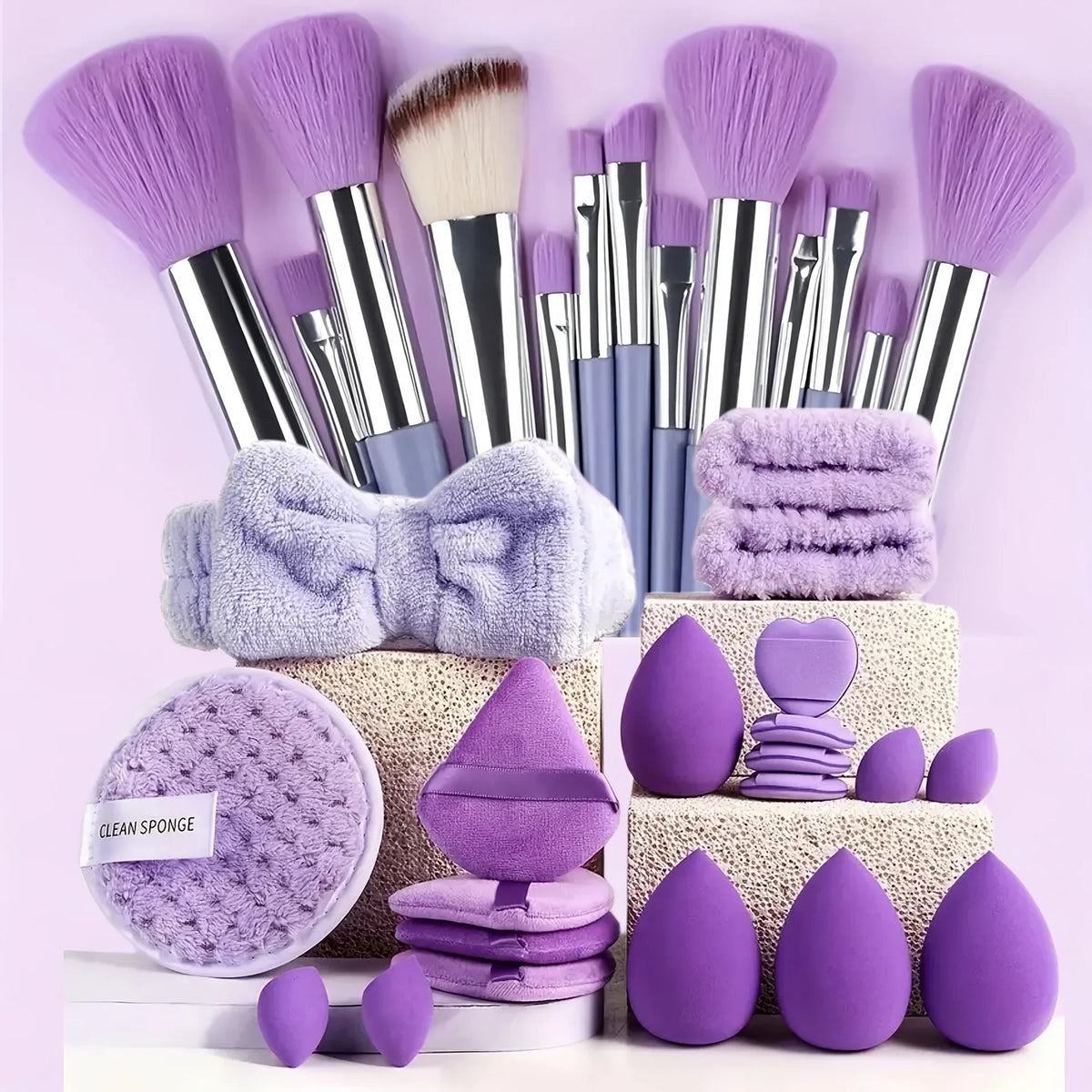 Professional Makeup Brush Set – Multiple Piece Counts & Colors