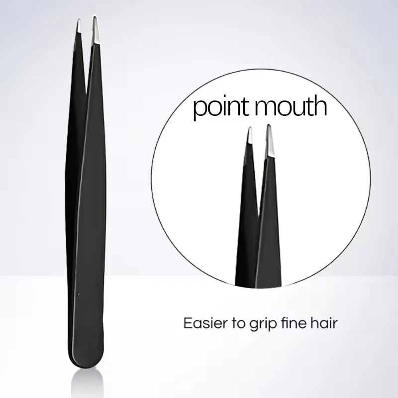Stainless Steel Eyebrow Tweezer | Slant Tip · Flat Tip | Eyelash Application · Ingrown Hair Removal | Braviixx