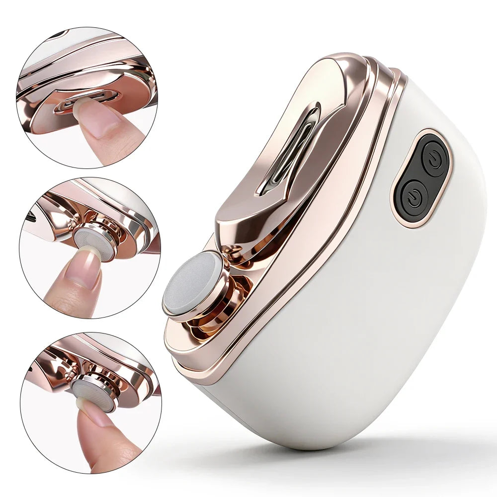 Rechargeable Electric Nail Clipper with LED Light